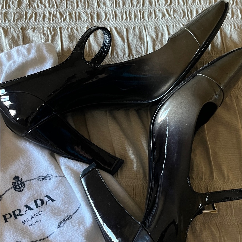 Prada Glossy Black Women's Heels